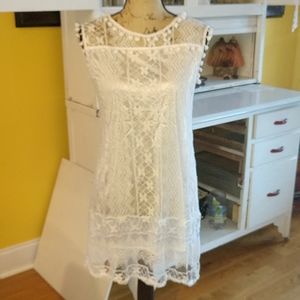 Beautiful sheer white dress (super short if you ar